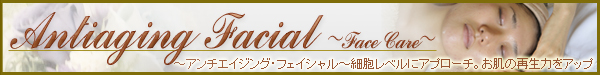 自由が丘のエステ＆アロマ・サロン、アンチエイジングフェイシャル